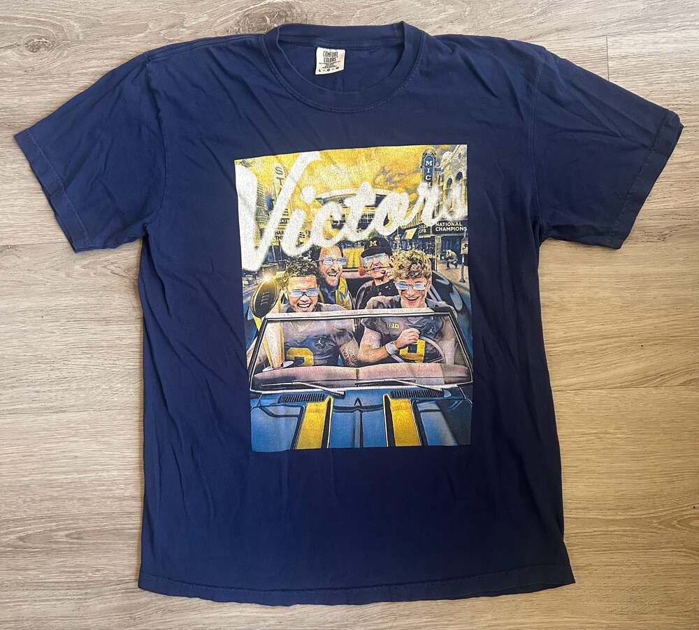Barstool Sports Michigan Wolverines 2024 National Champions Victors T-Shirt